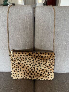 Leopard Print 2 in 1 Gold Chain Shoulder Bag Clean/Good Condition